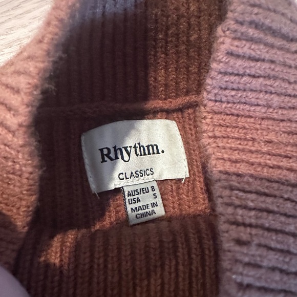Rhythm Brown Turtleneck Sweater - Picture 4 of 5